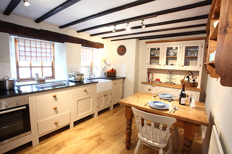 kitchen throstle holiday cottage for couples in lesbury northumberland