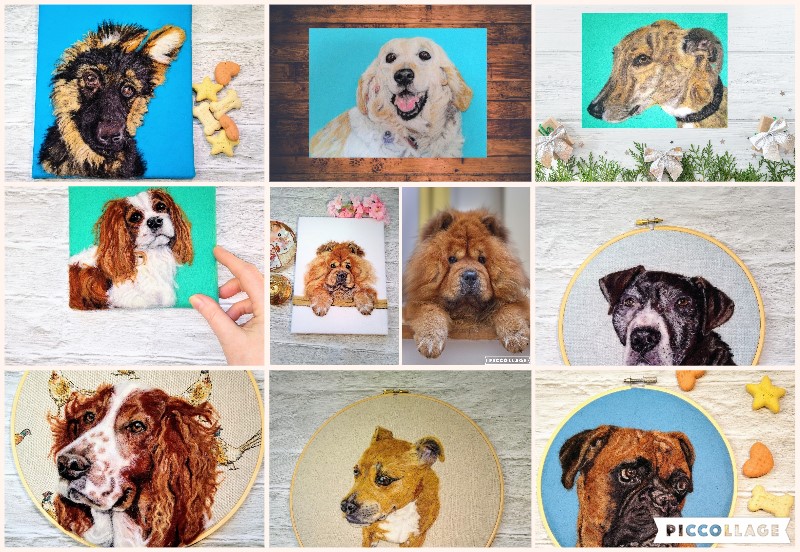 Collage of dog pictures