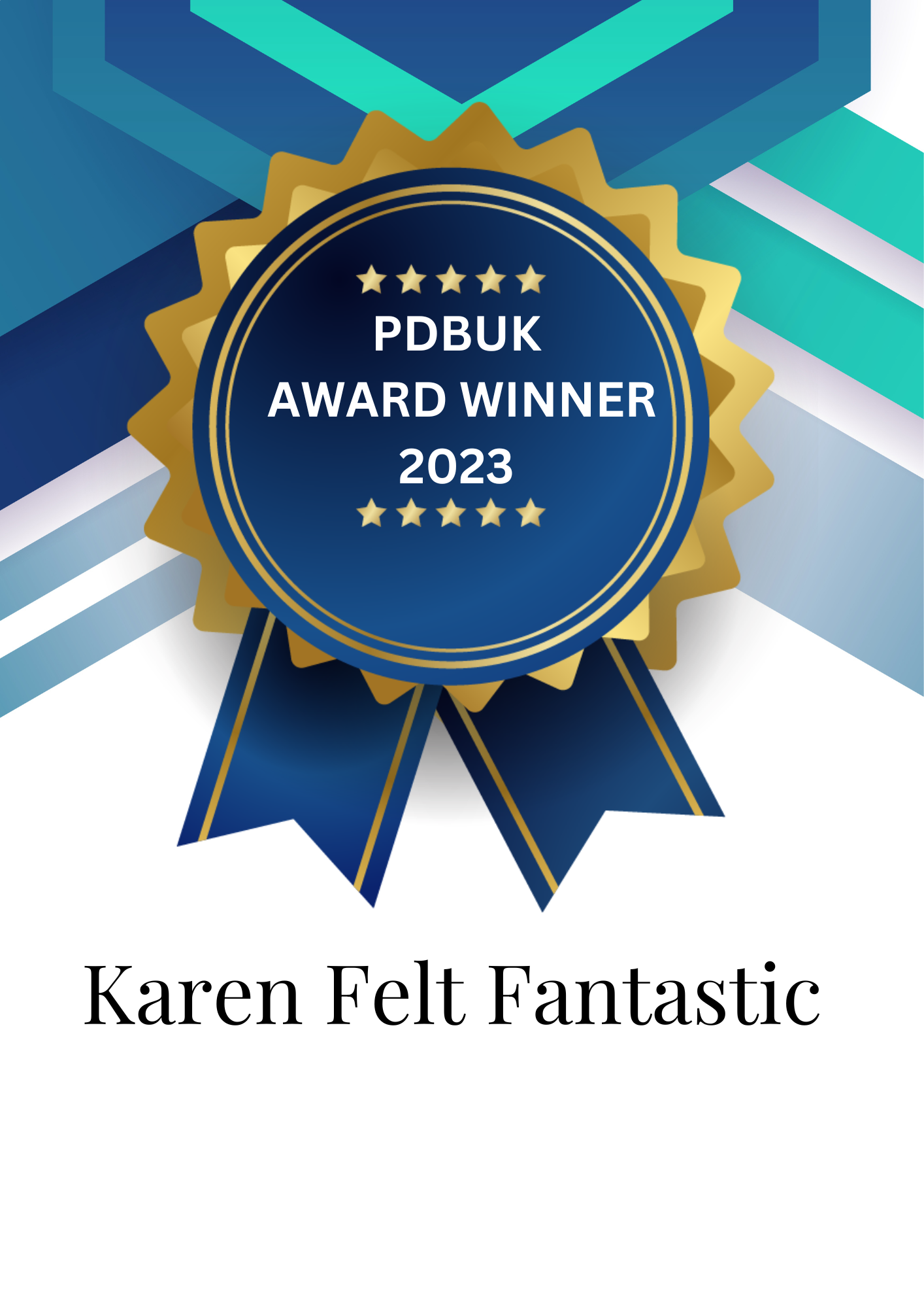 Karen Felt Fantastic PDBUK Award winner Logo